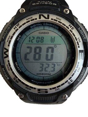 Casio SGW-100 Twin Sensor Compass Thermometer Watch 200M New Battery
